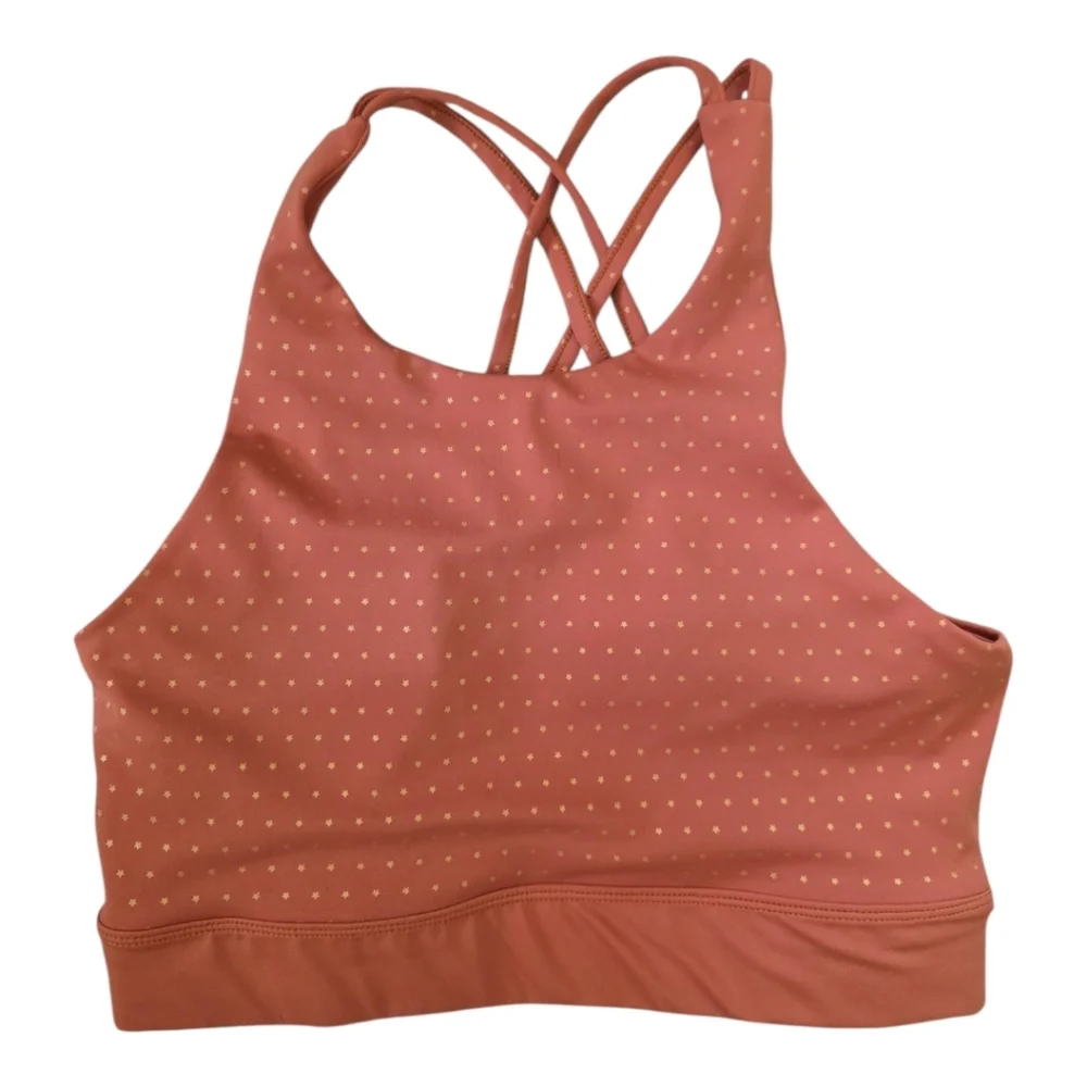 ANTHROPOLOGIE ALLFENIX Orange Twilight Longline Sports‎ Bra - Size Medium